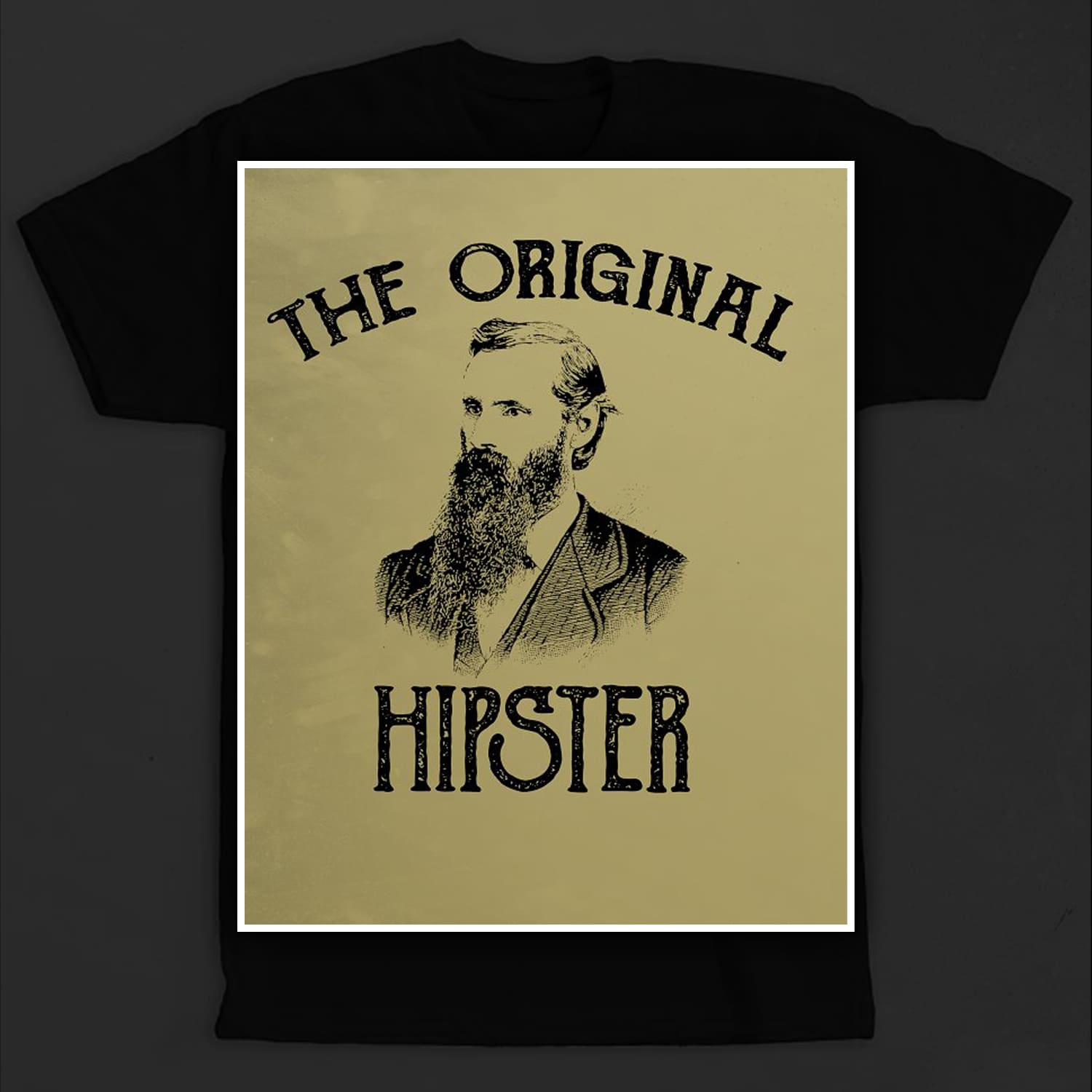Original Hipster T-Shirt Design Cover.