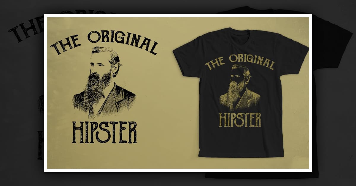 Original Hipster T-Shirt Design - Facebook.