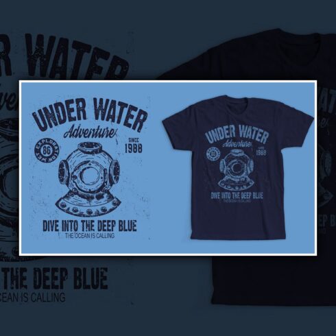 Deep Sea Diving T-Shirt Design.