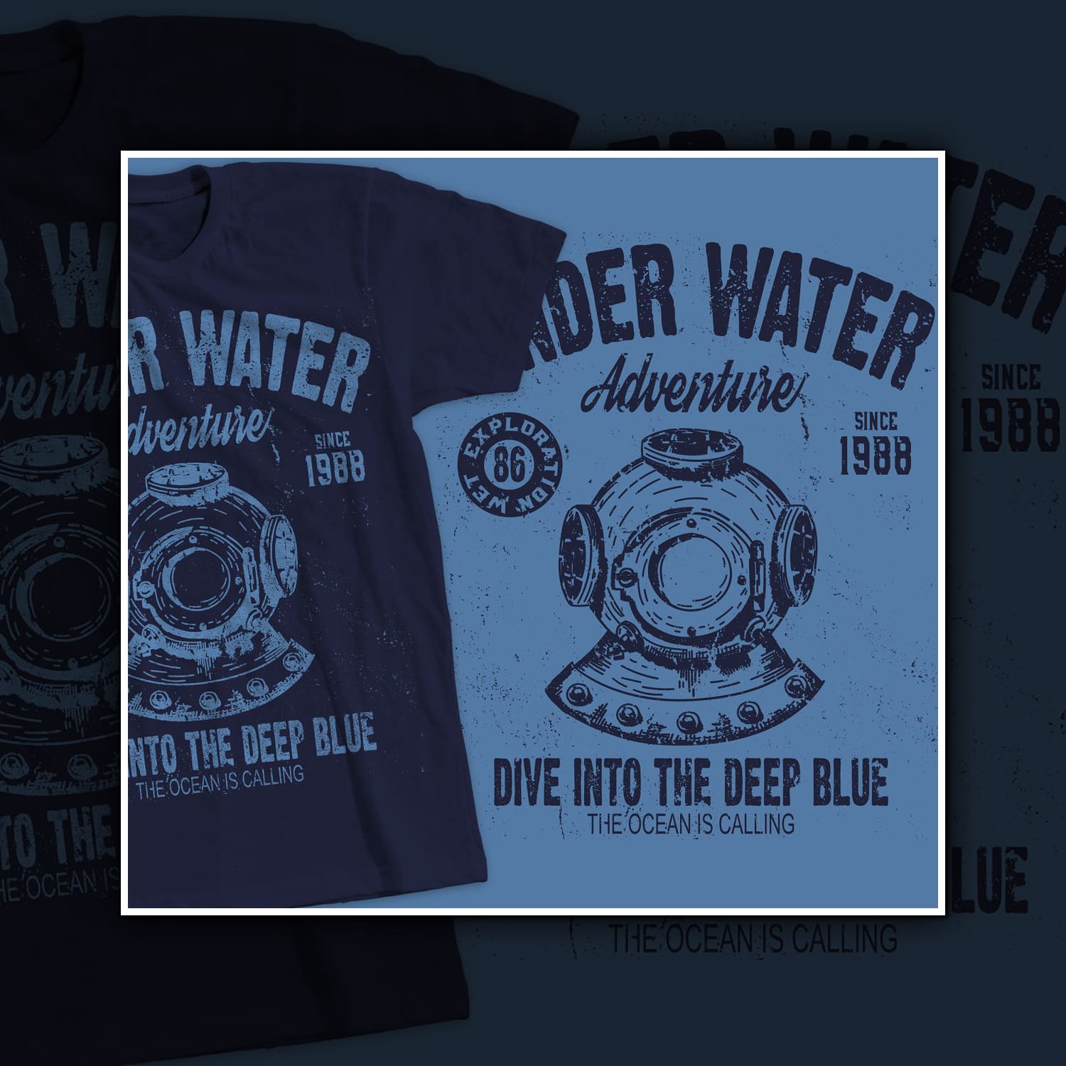 Deep Sea Diving T-Shirt Design Cover.