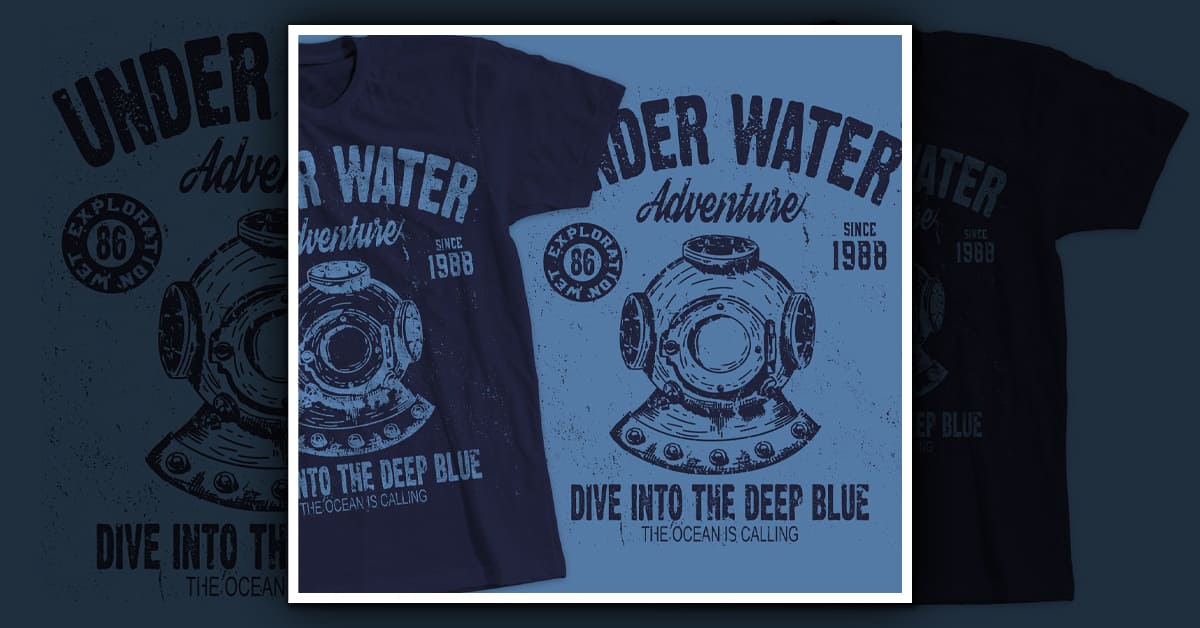 Deep Sea Diving T-Shirt Design - Facebook.