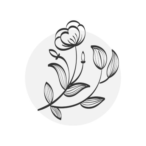 10 Flower drawing with line-art - Only $8 - MasterBundles