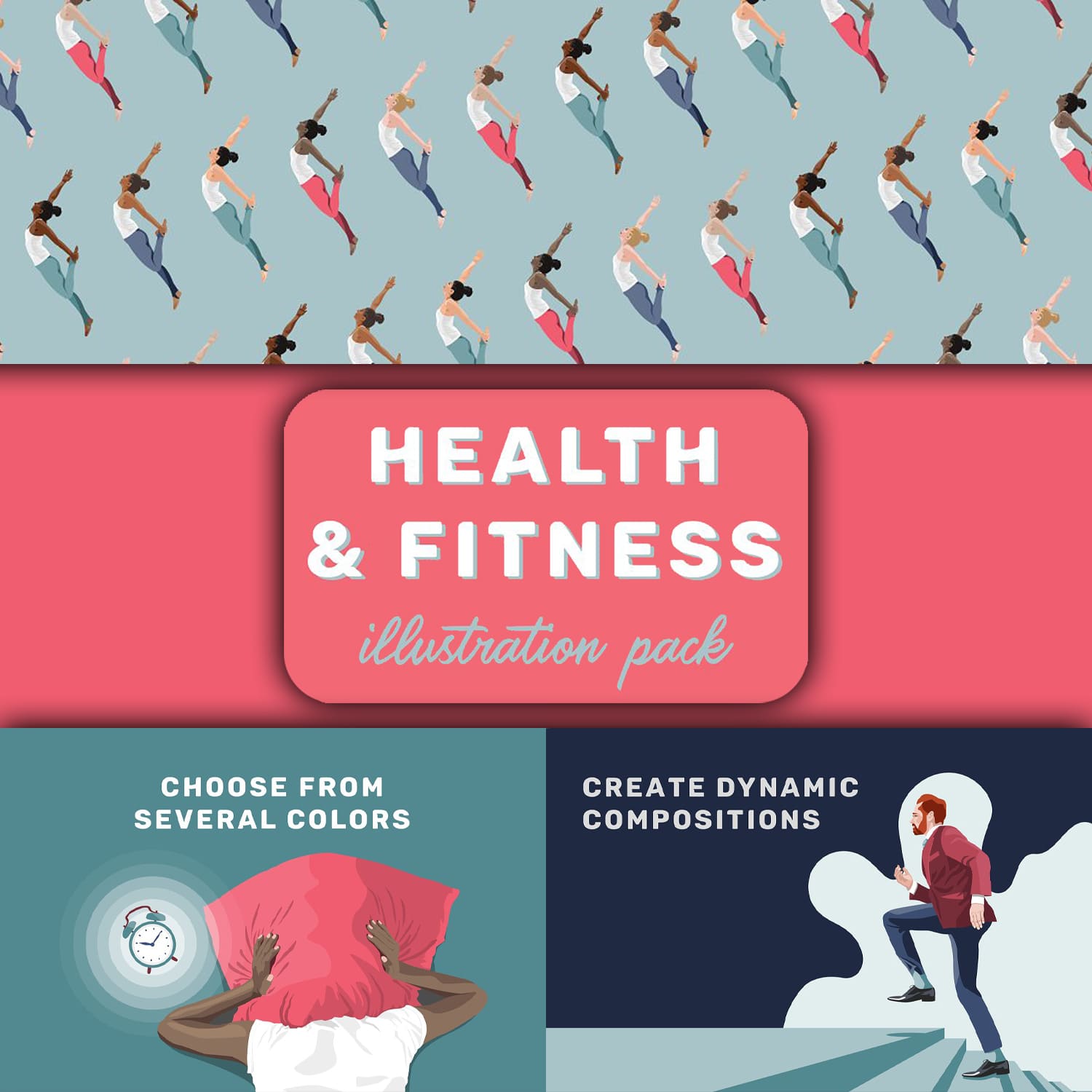 Health & Fitness Illustration Pack created by The Minimalist.