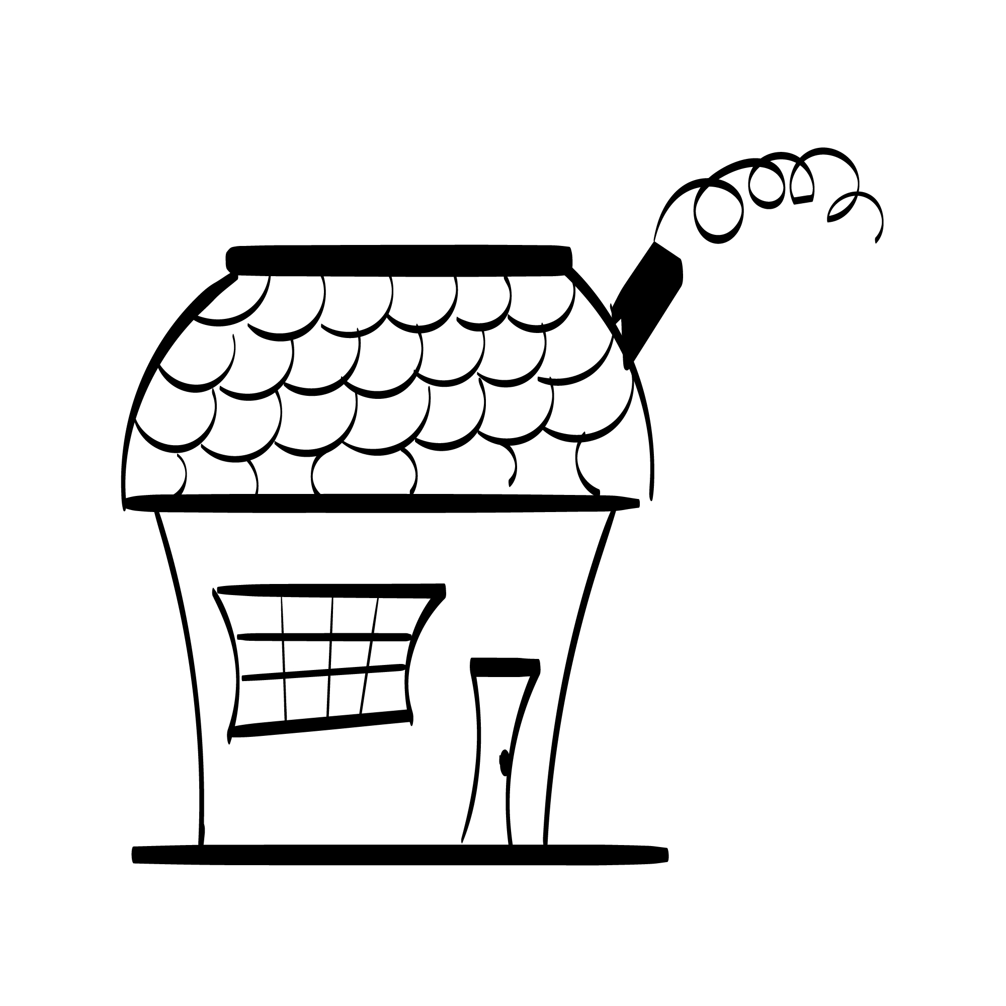 Hand Drawn House Simple Vector Icon for your design.