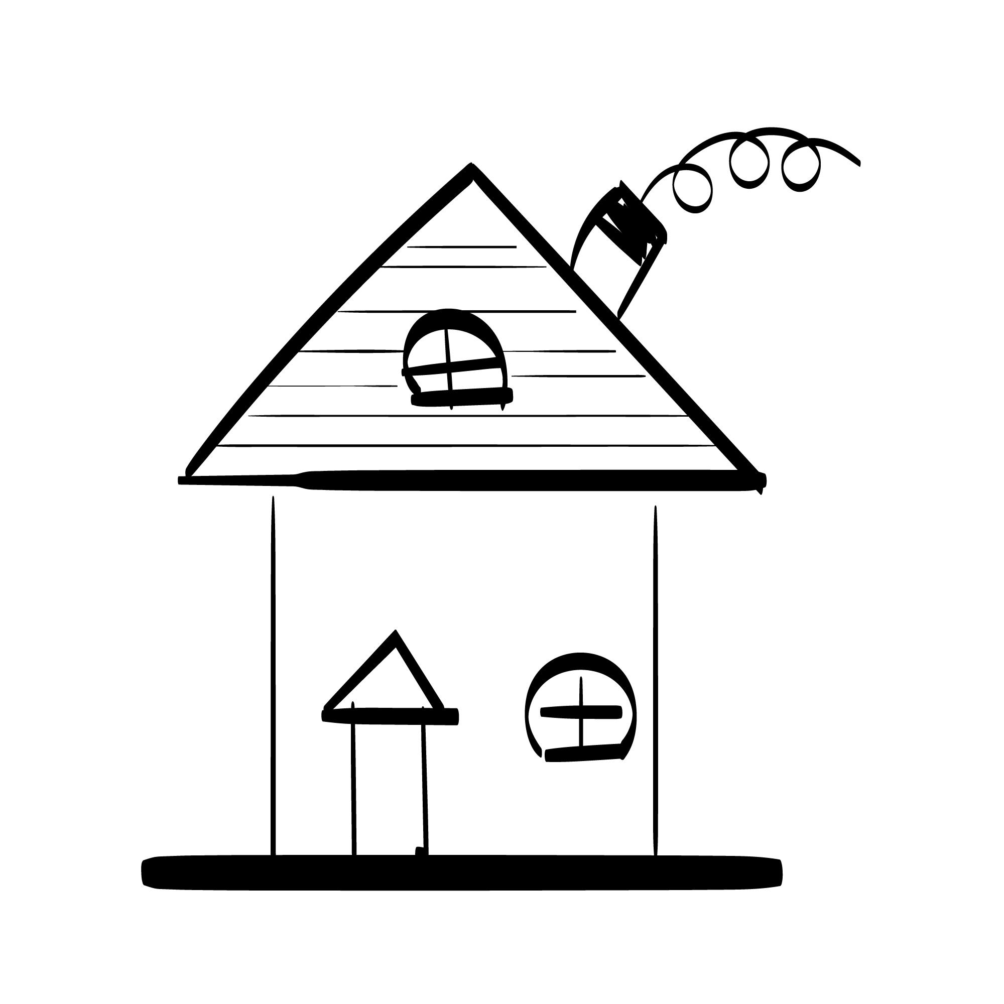 Hand Drawn House Simple Vector Icon for your ideas.
