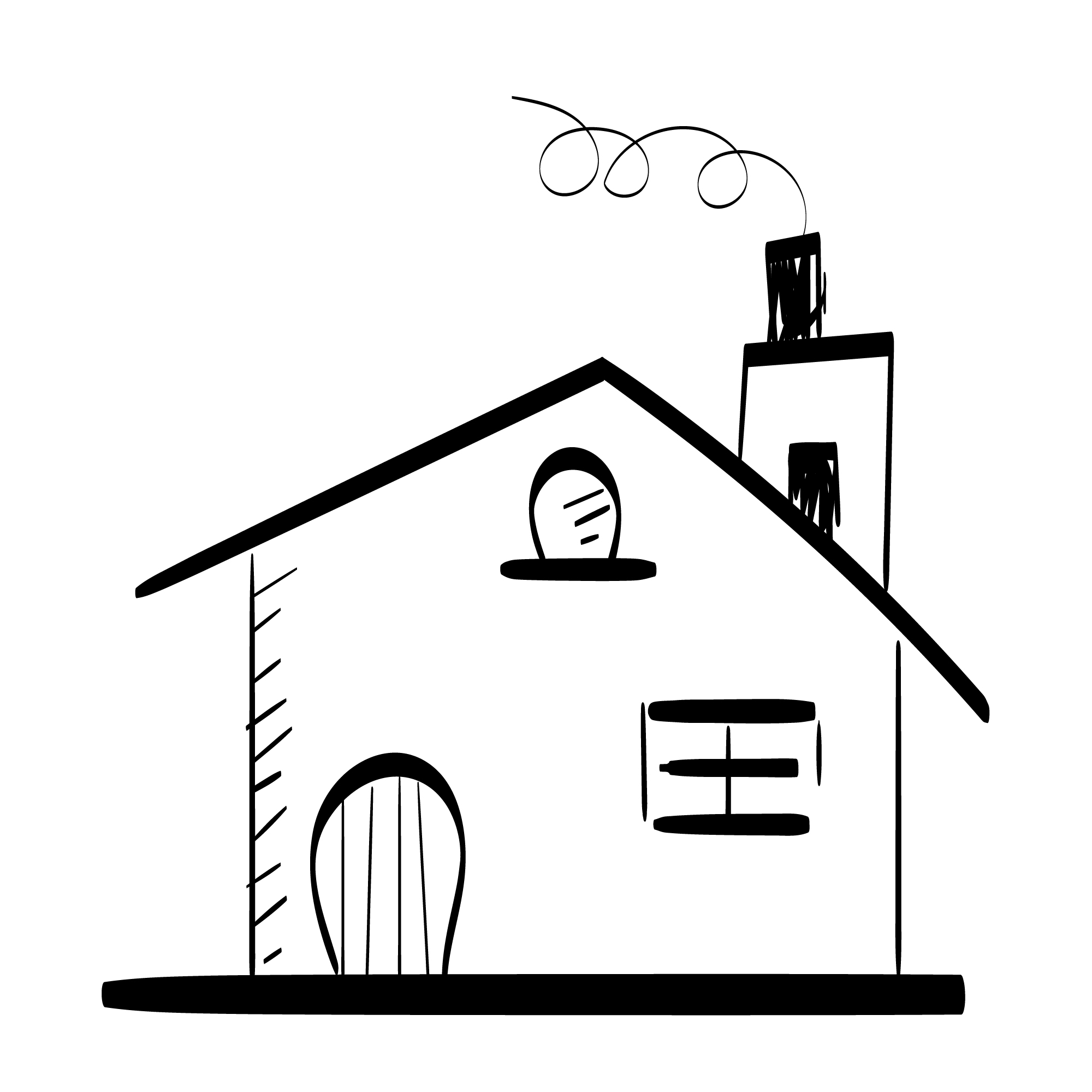 Hand Drawn House Simple Vector Icon for your home decor.