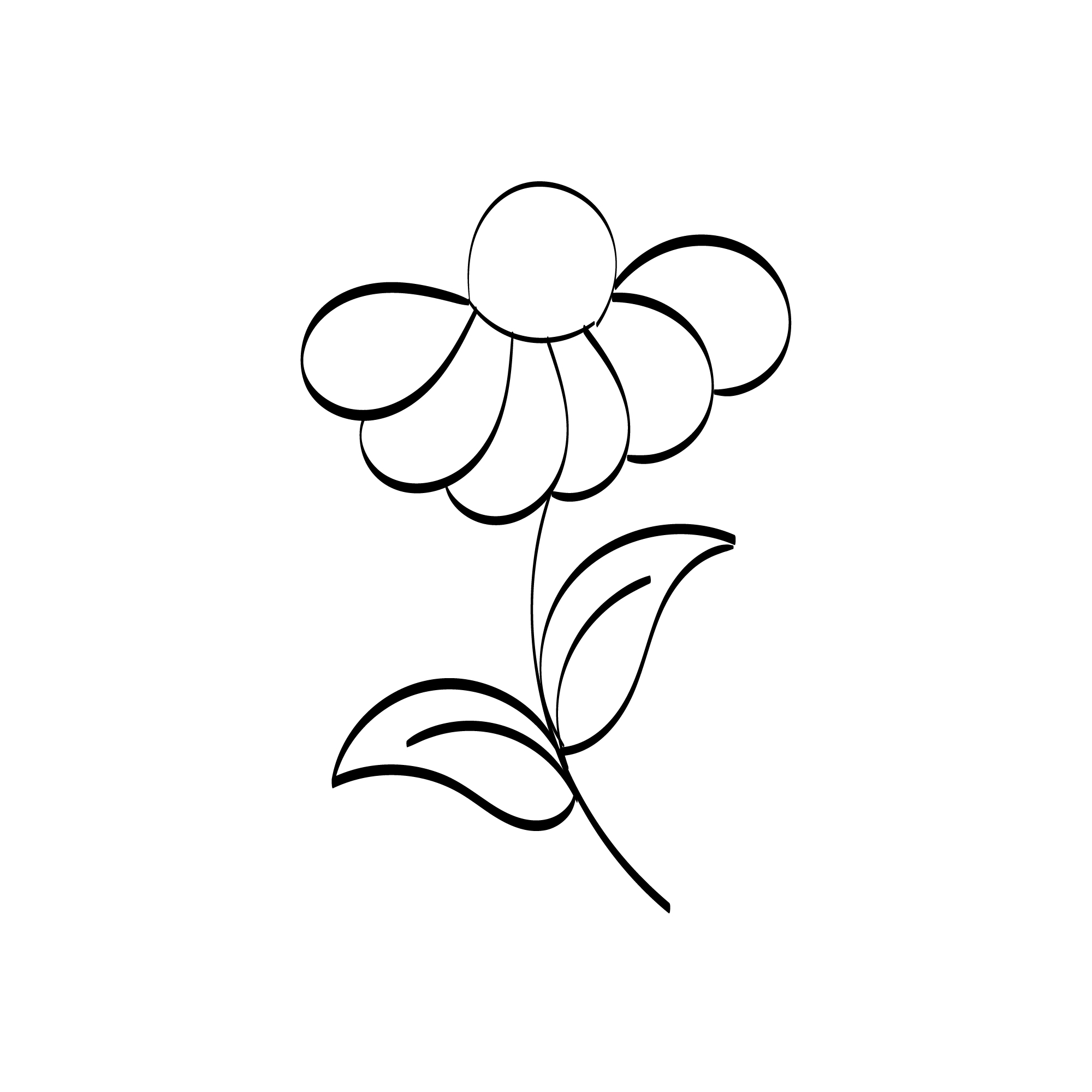 Nice Floral Art Drawing with Line-art Facebook image.