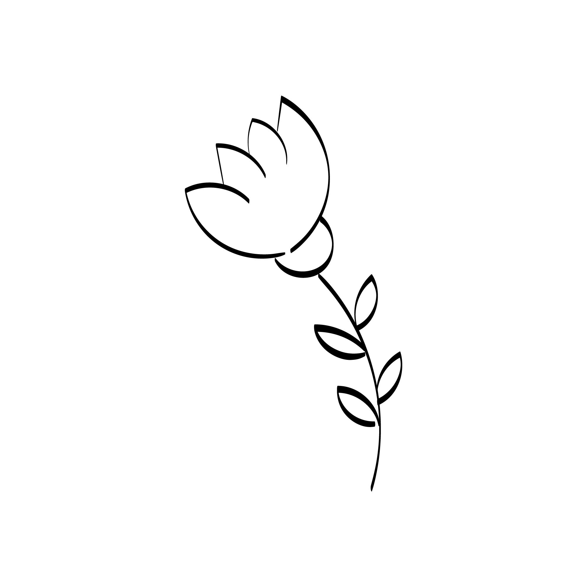 Floral Art Drawing with Line-art Preview image.