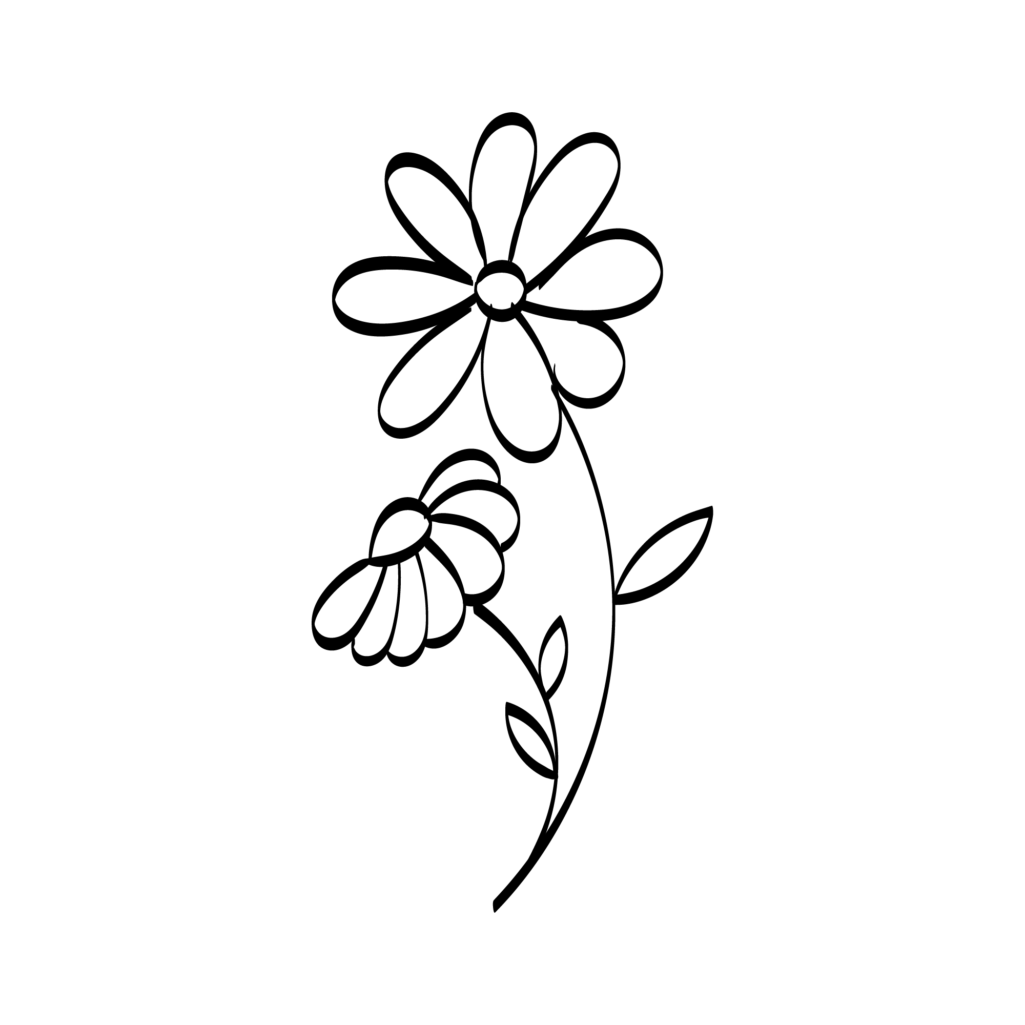 Floral Drawing Art with Line-art Facebook image.
