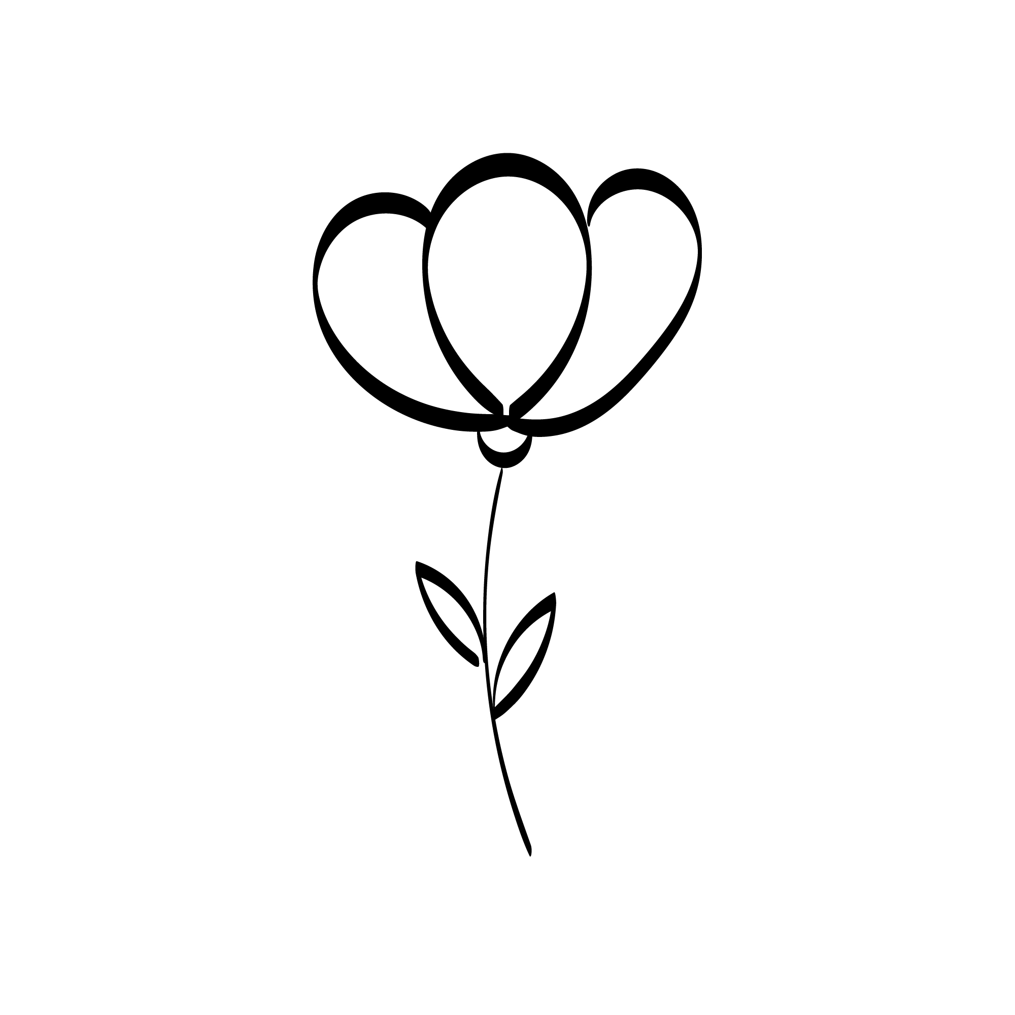 Stylish Floral Drawing Art with Line-art Preview image.