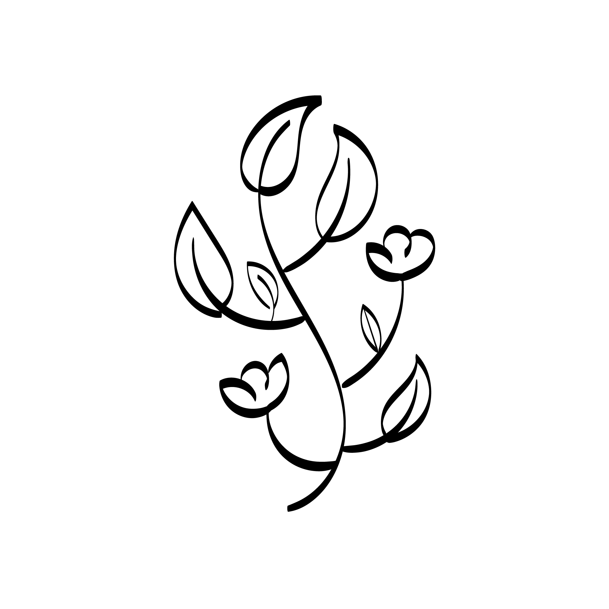 Minimal Floral Drawing Art with Line-art Preview image.