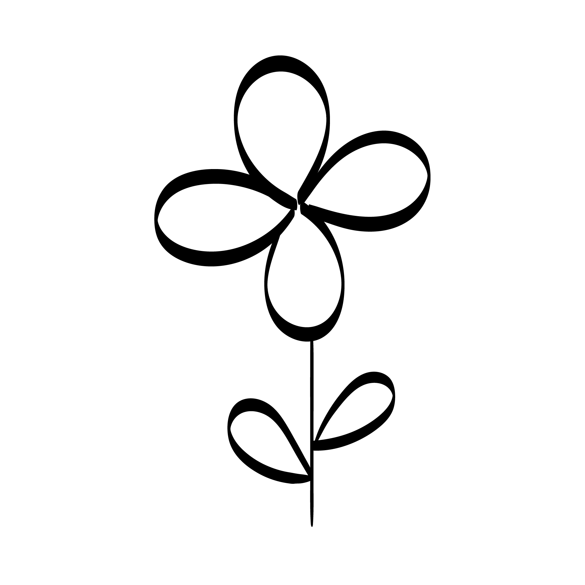 Floral Stylish Drawing Art with Line-art Preview image.