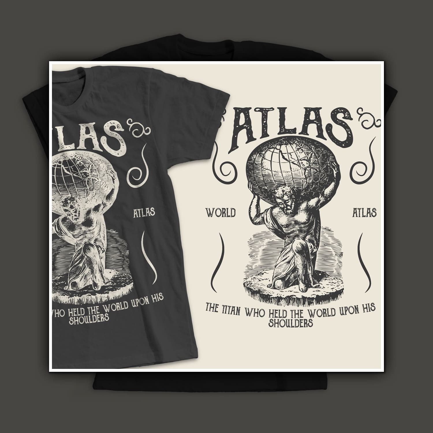 Atlas T-Shirt Design Cover.