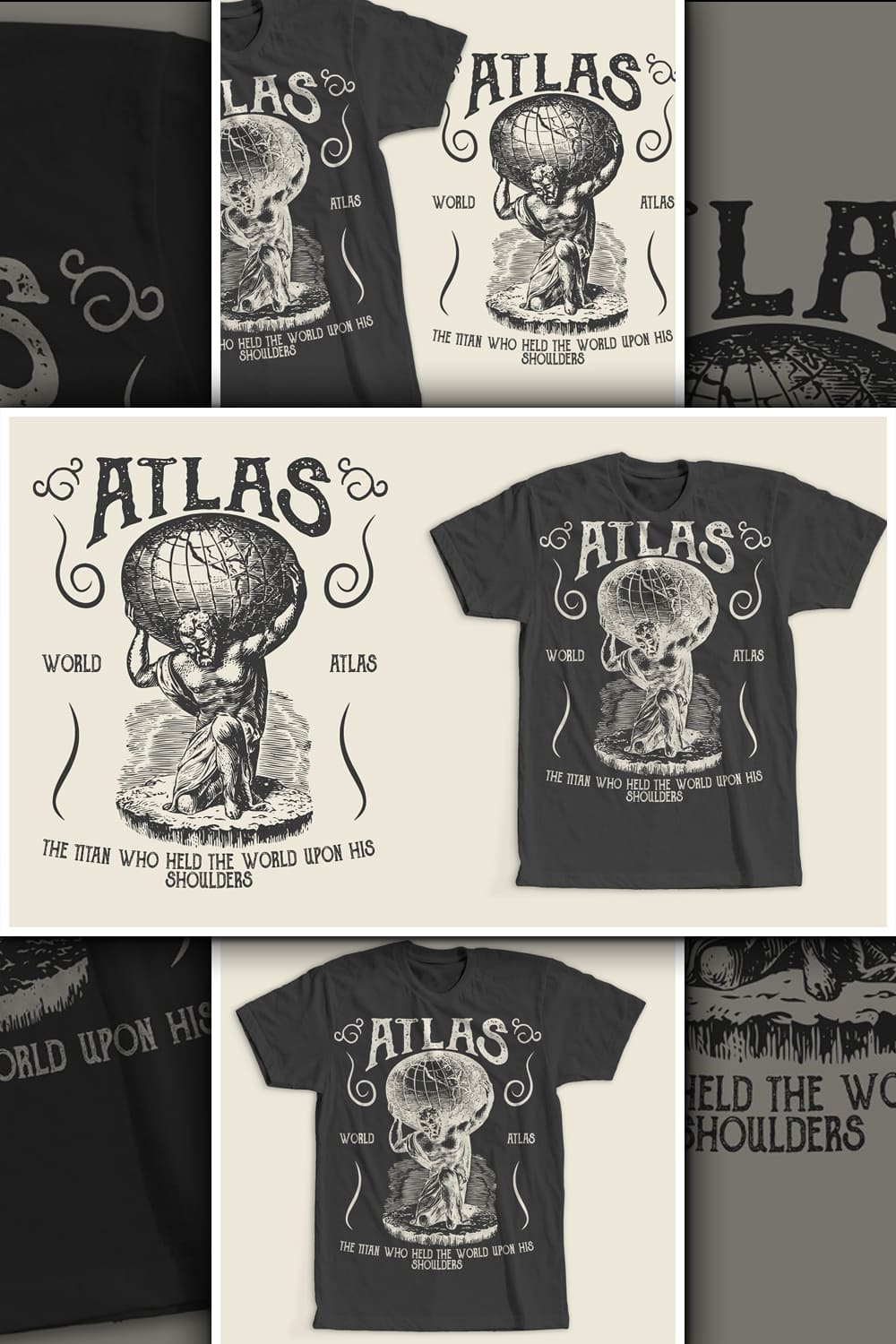 Atlas T-Shirt Design - Pinterest.