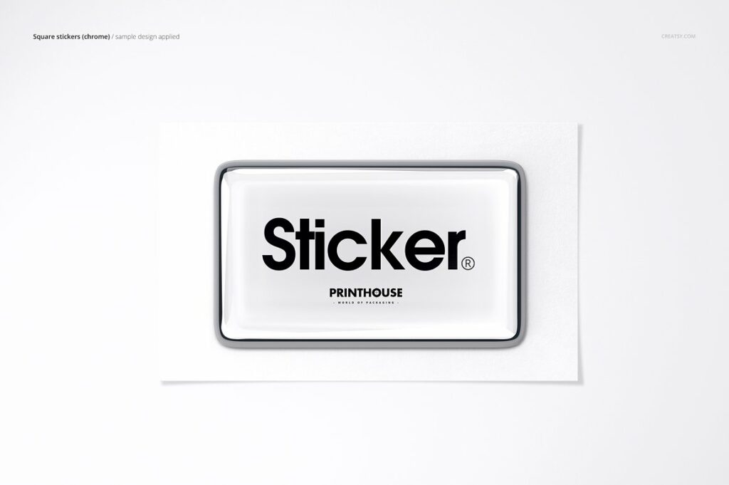 3D Epoxy Dome Stickers Mockup Set MasterBundles