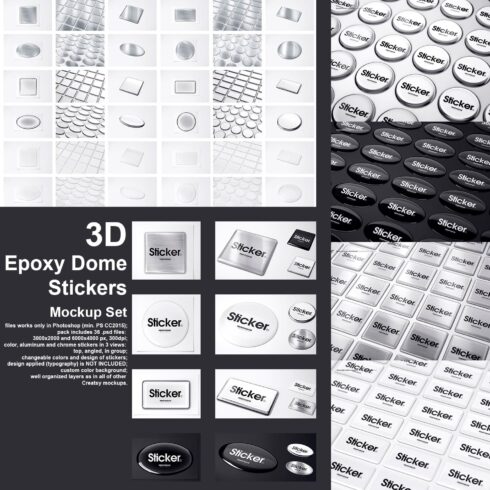 Collection of images of adorable 3d epoxy stickers.
