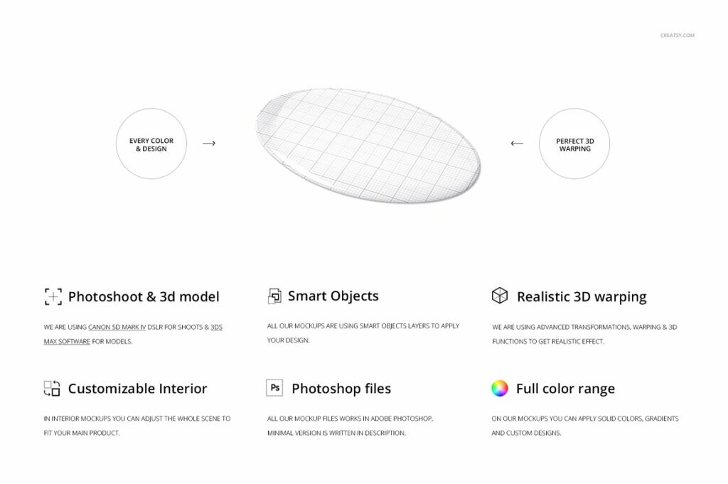 3D Epoxy Dome Stickers Mockup Set MasterBundles