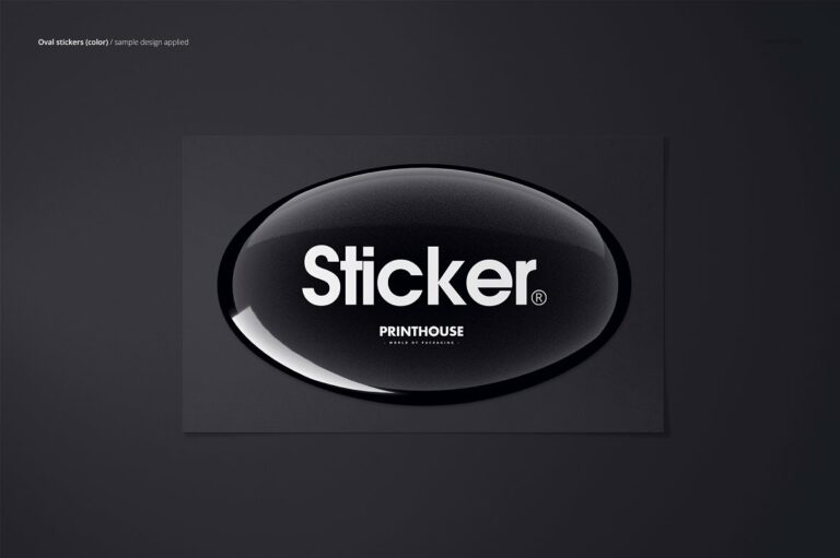 3D Epoxy Dome Stickers Mockup Set MasterBundles