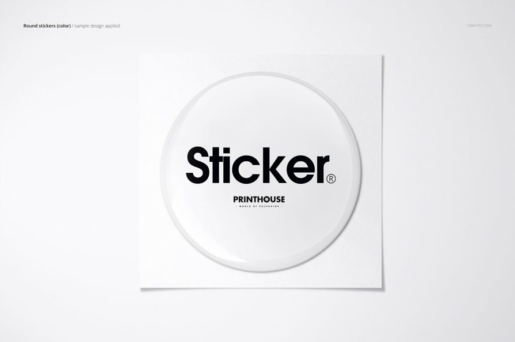 3D Epoxy Dome Stickers Mockup Set MasterBundles