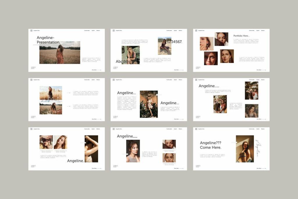 Angeline Design Powerpoint Template – MasterBundles