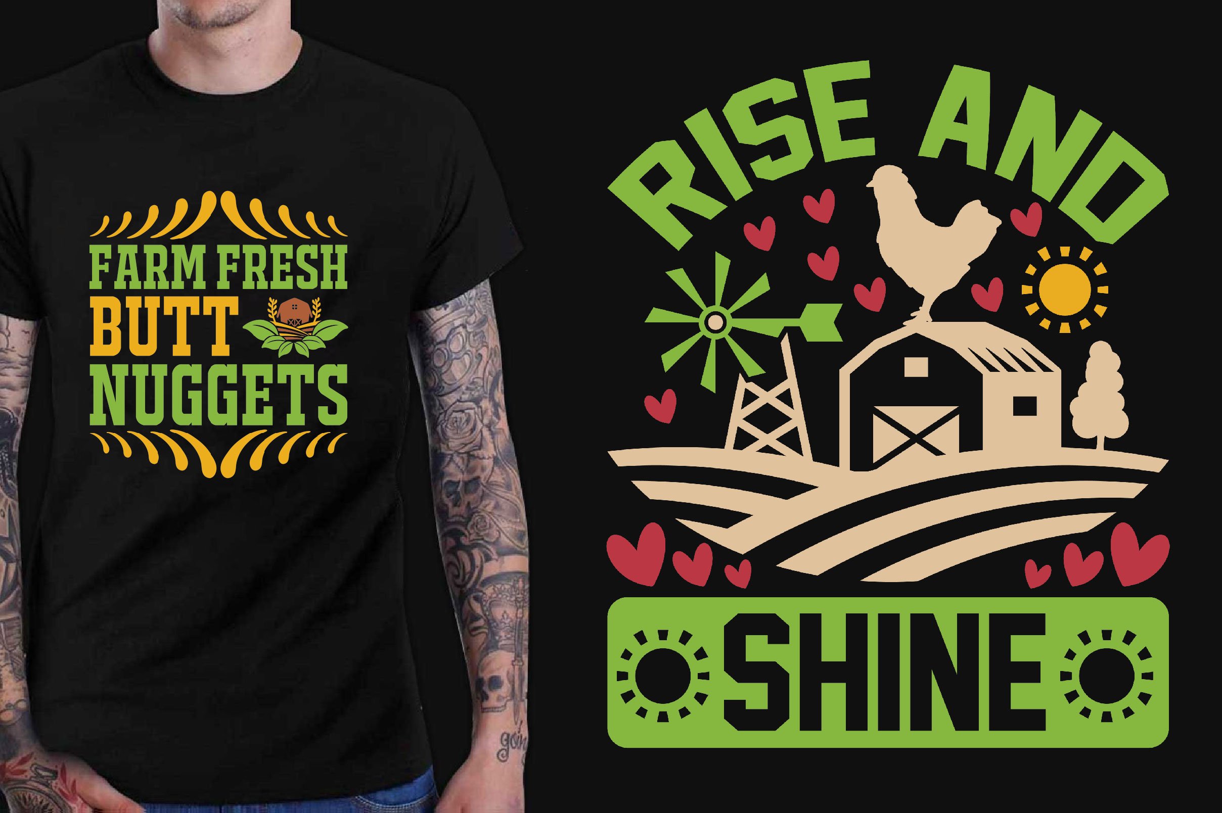 Agriculture t-shirt illustration.