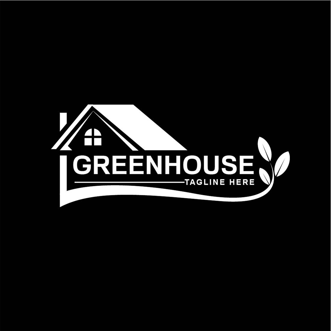 Green House Logo on black background.