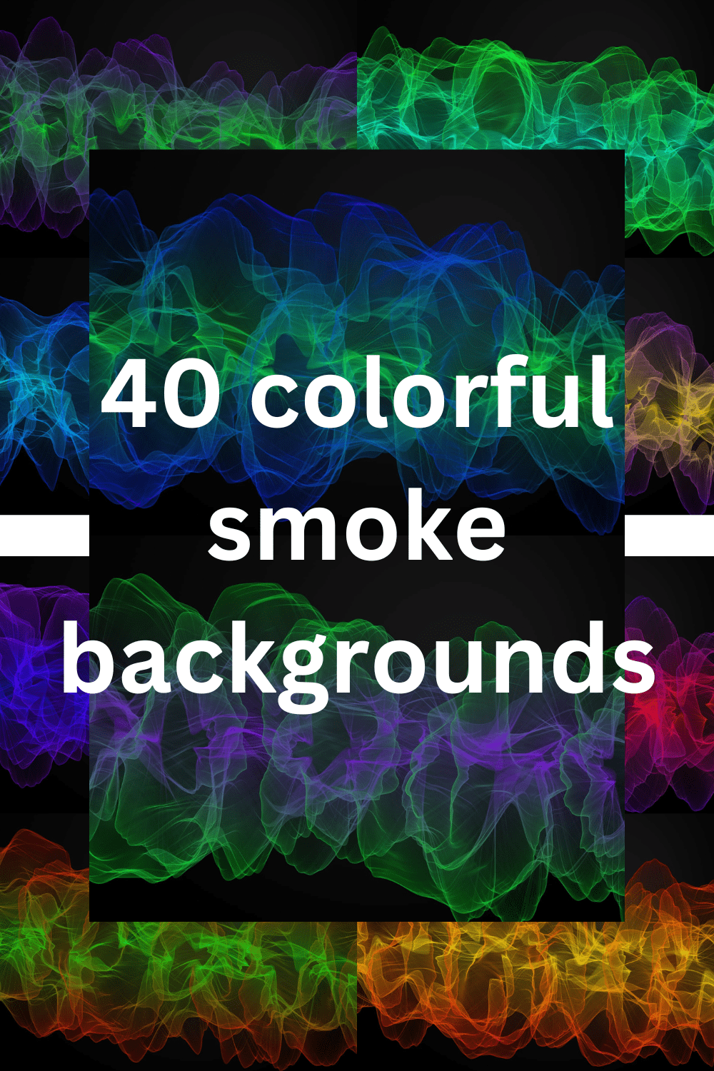 Colored Smoke Backgrounds Pinterest image.