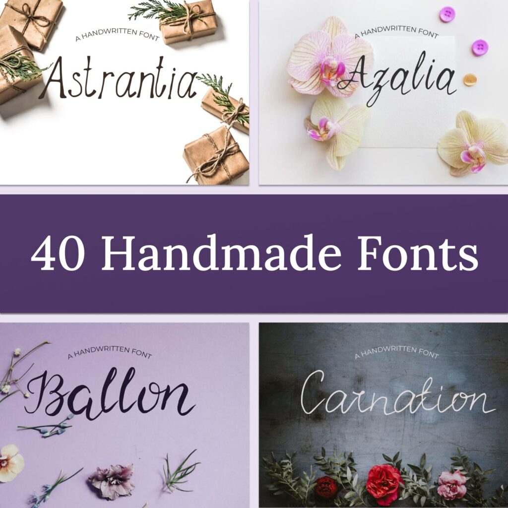 40 Handmade Unique Fonts MasterBundles