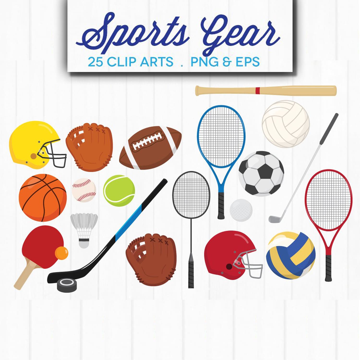 Sports Gear Clip Art - main image preview.