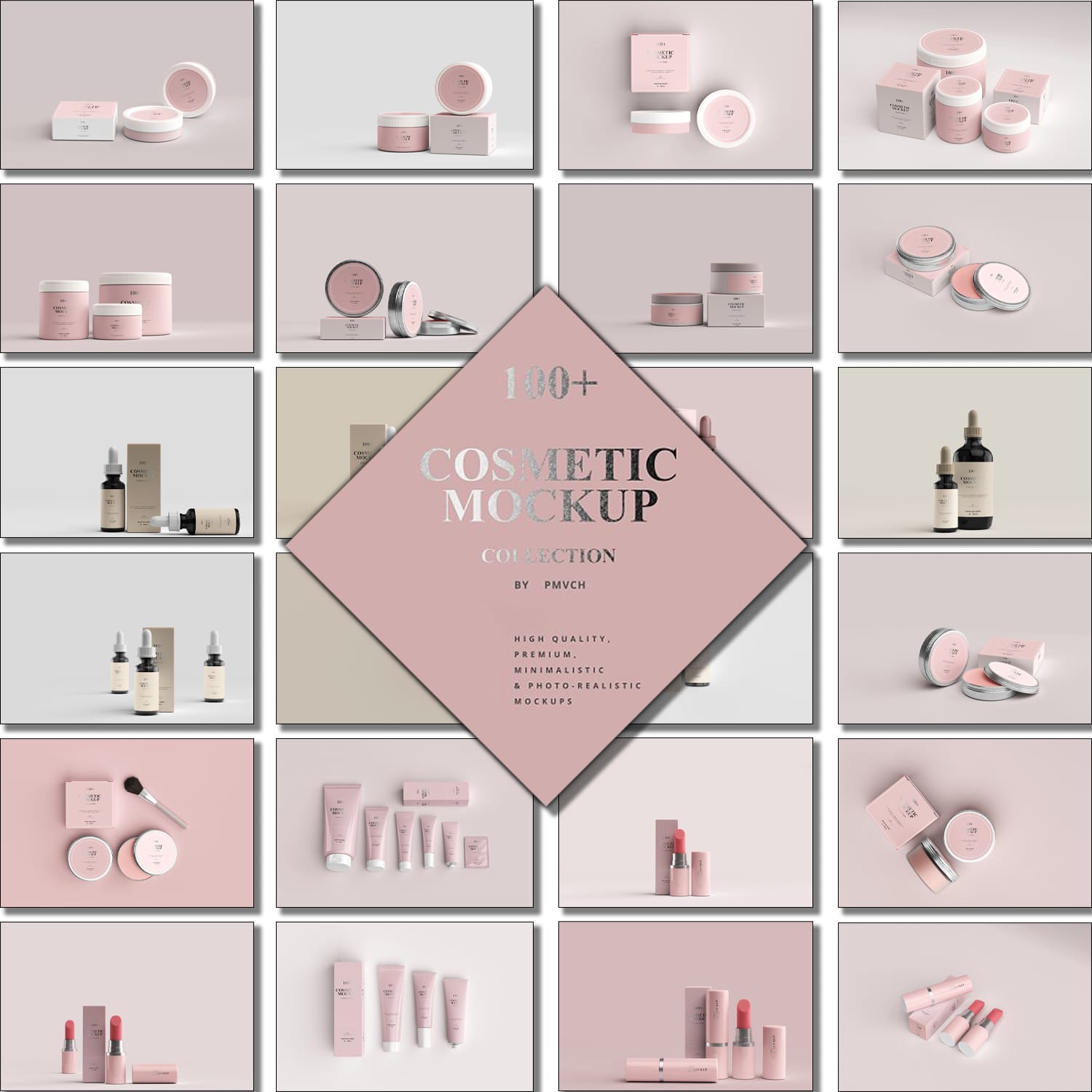 100+ Cosmetic Mock-up Collection Cover.