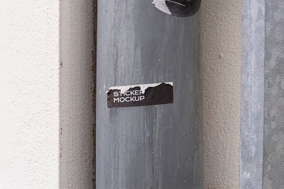 Image of an irresistible black torn sticker.