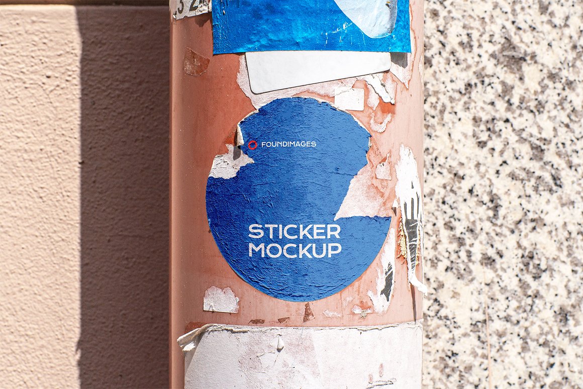 Images of Irresistible Ripped Blue Round Sticker.