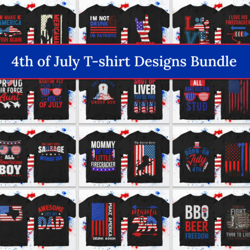 4th of July T shirt Designs Bundle.