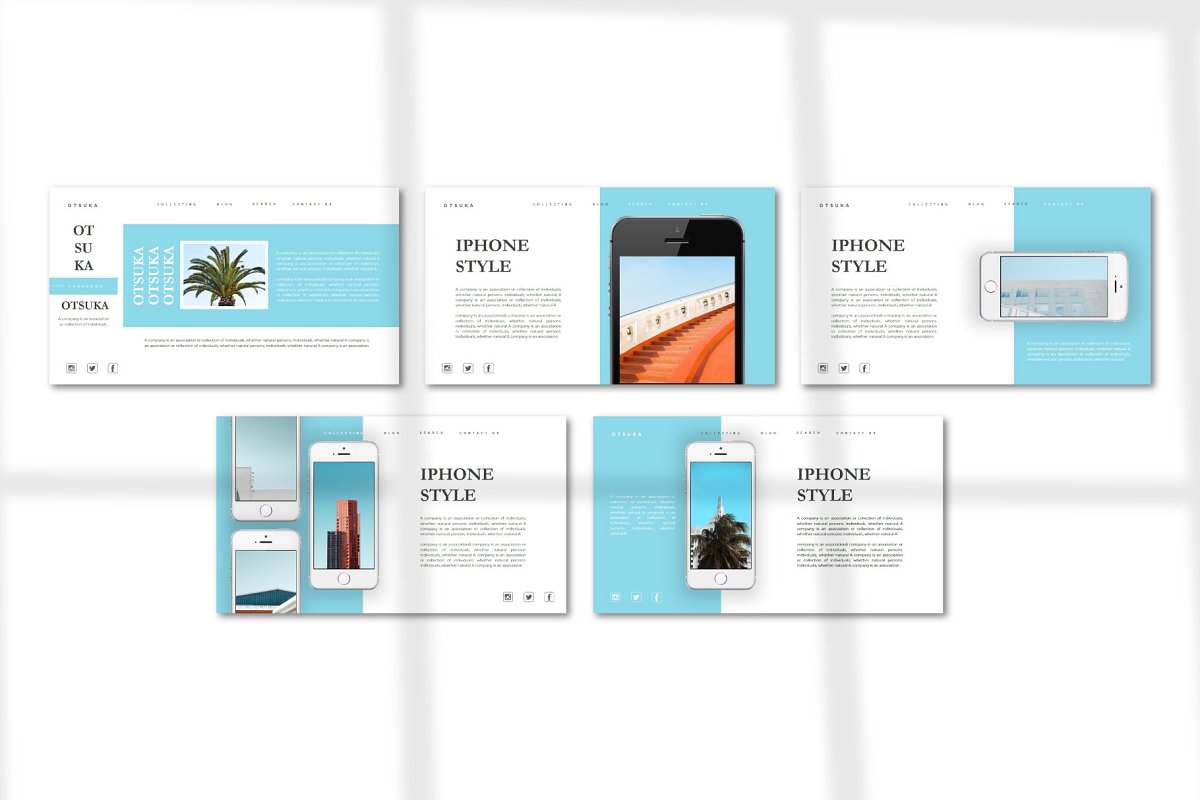 These are slides with mockups on Apple devices.