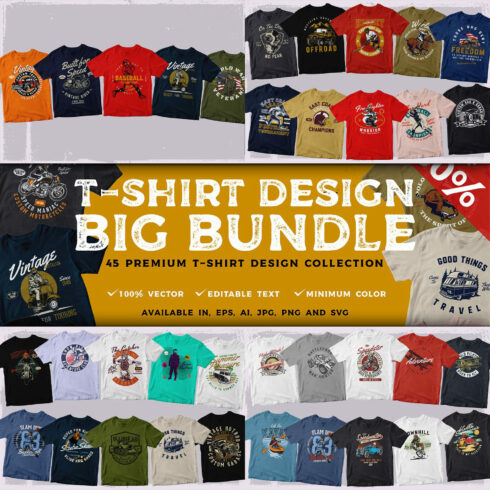 T-shirt Design BIG BUNDLE.