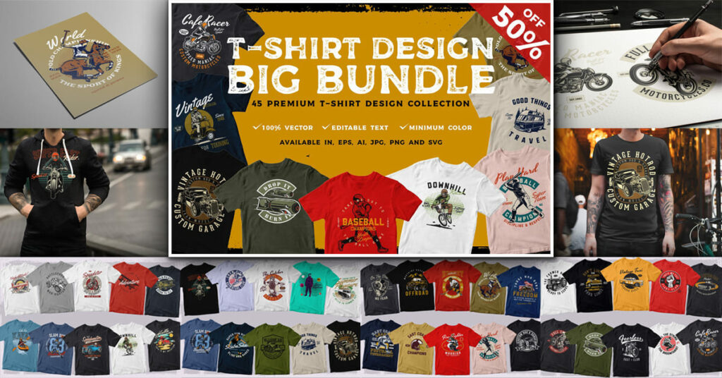 T-Shirt Design BIG BUNDLE – MasterBundles