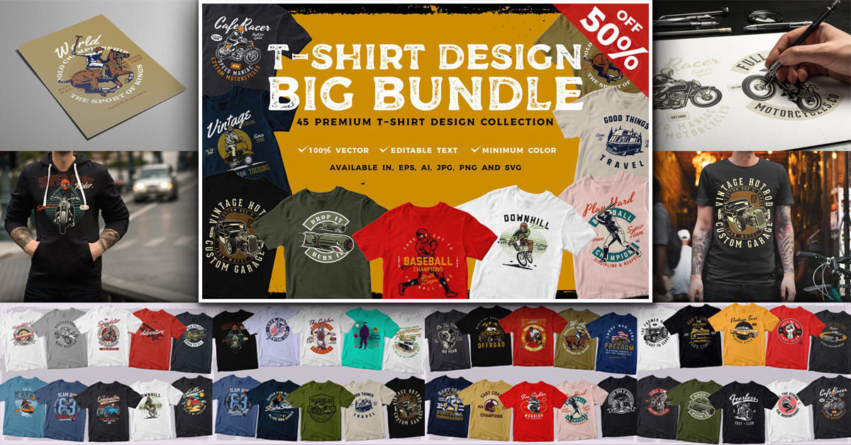T-shirt Design BIG BUNDLE - Facebook.