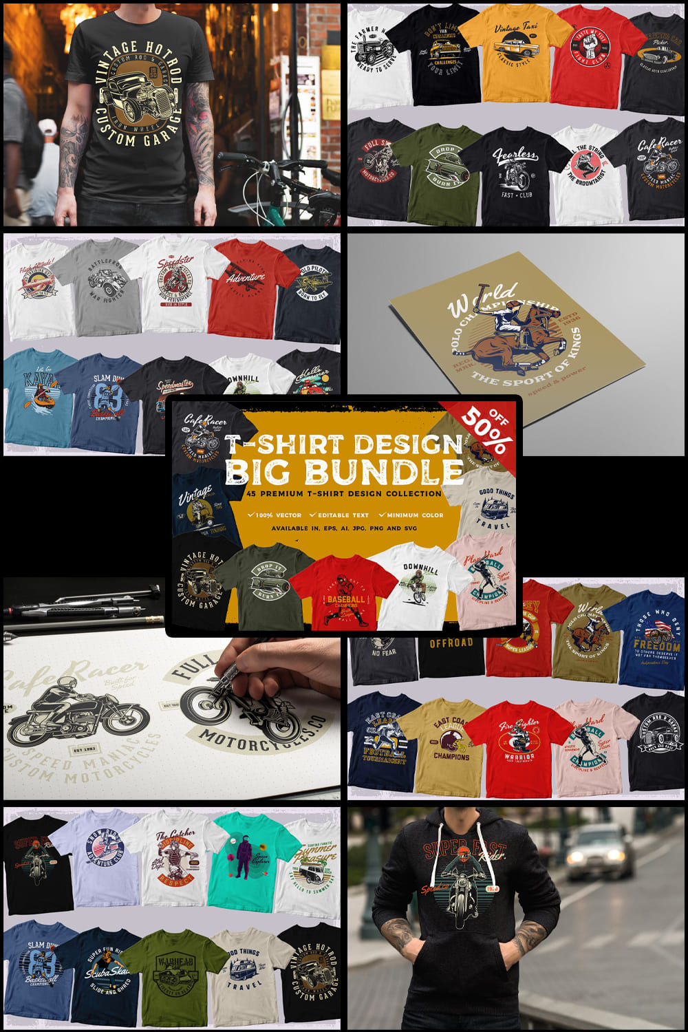 T-shirt Design BIG BUNDLE - Pinterest.