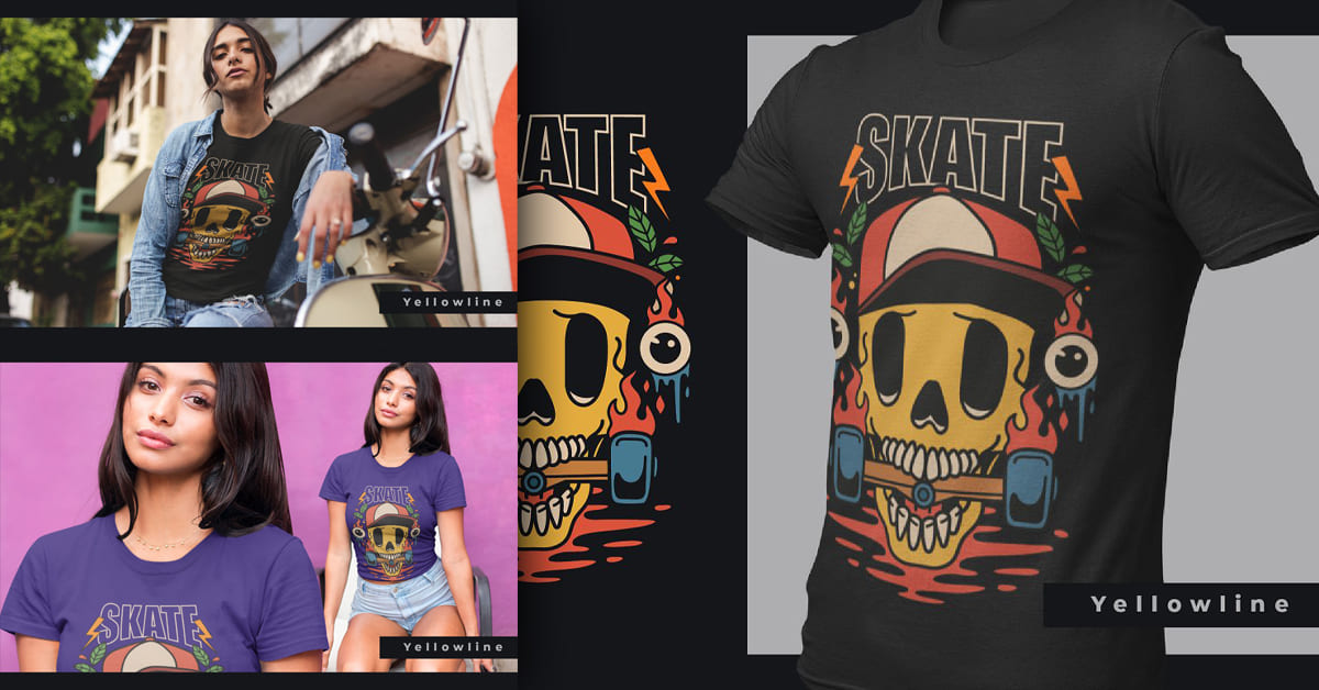 Skate T-shirt Design - Facebook.