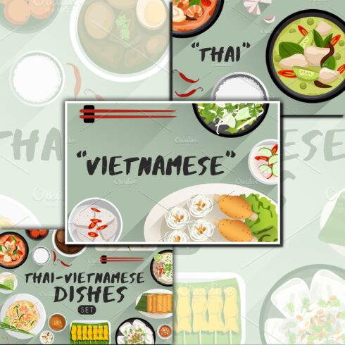 Big Set of Thai&Vietnamese Cuisine.