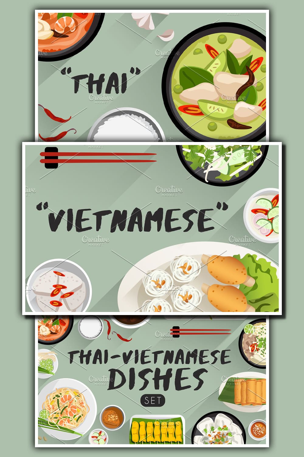 595797 big set of thaivietnamese cuisine pinterest 1000 1500
