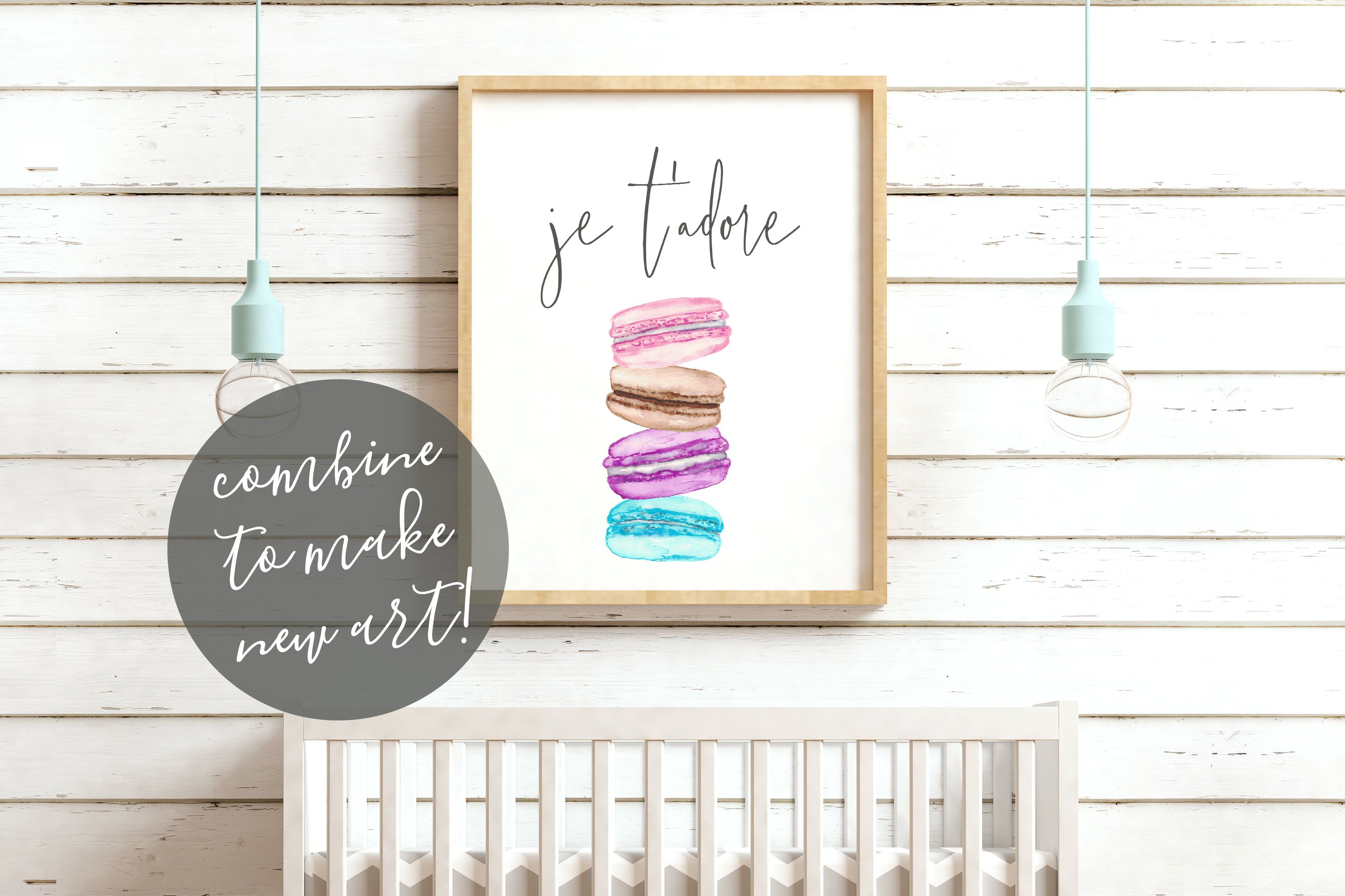 Cool simple poster with macaroons.