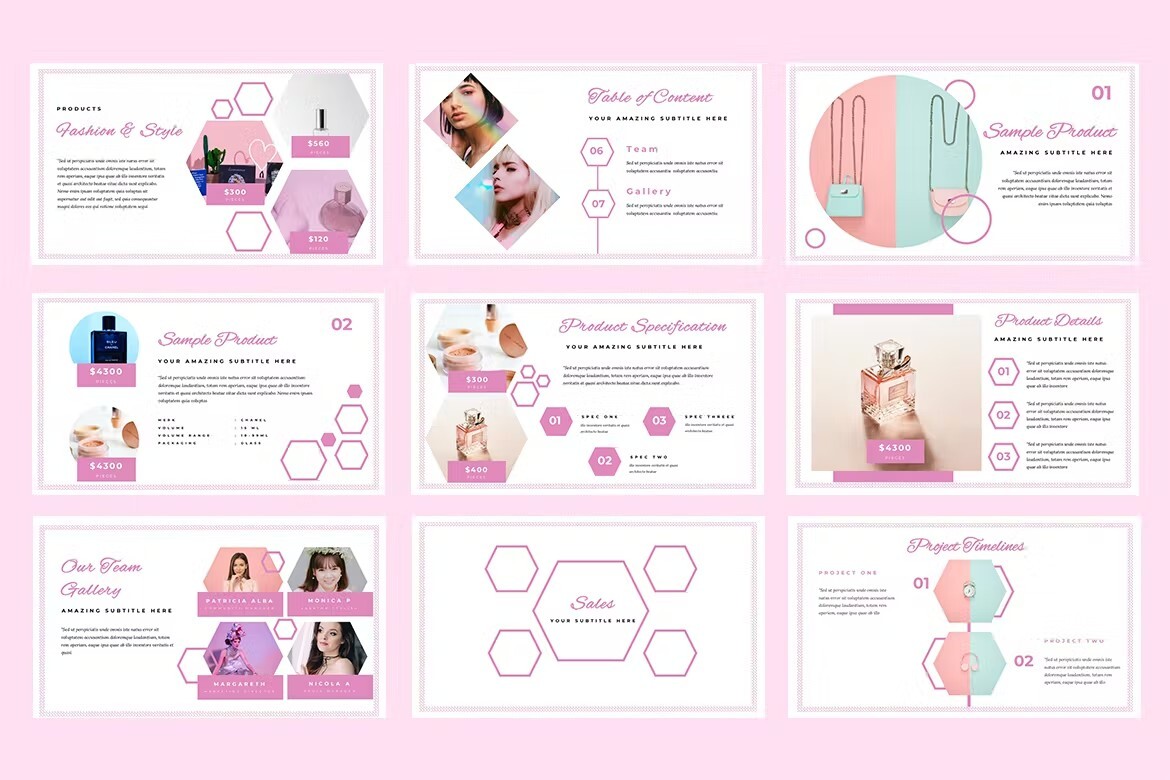 Cute pink template will perfect for beauty industry.