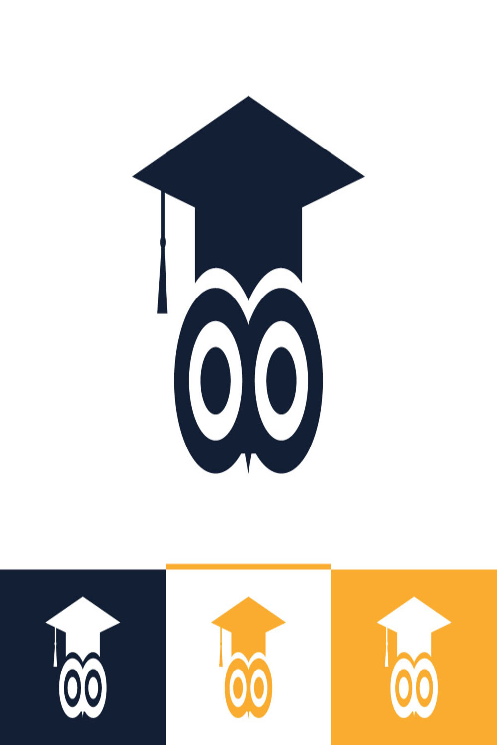 Owl Education Logo Design pinterest image.
