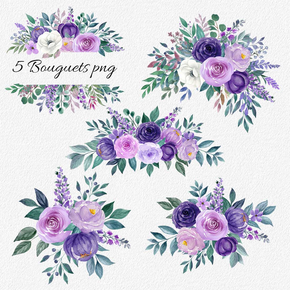 purple wedding flower clip art