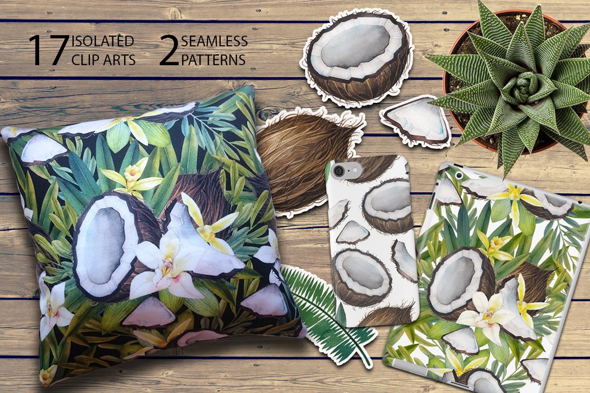 Use this coconut collection for different textures.