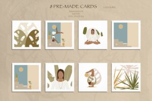 Yoga Abstract Graphic Collection | Master Bundles