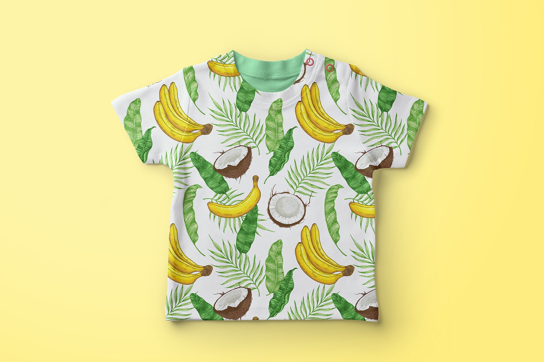Classic t-shirt with palm and coconuts.