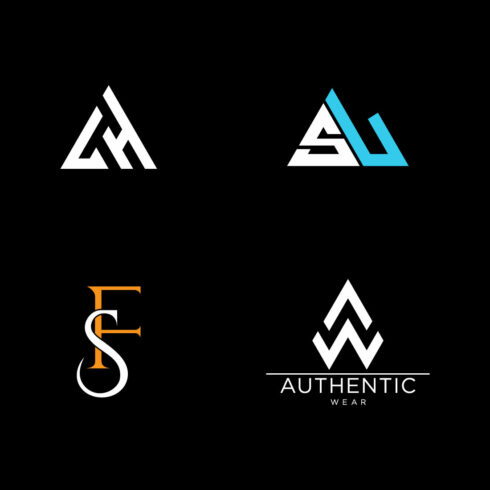 4 Word Mark Logos Design cover image.