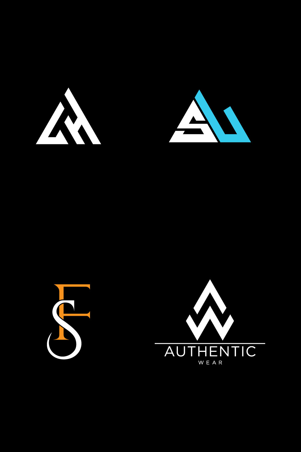 4 Word Mark Logos Design pinterest image.